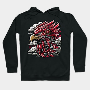 eagle illustration mecha Hoodie